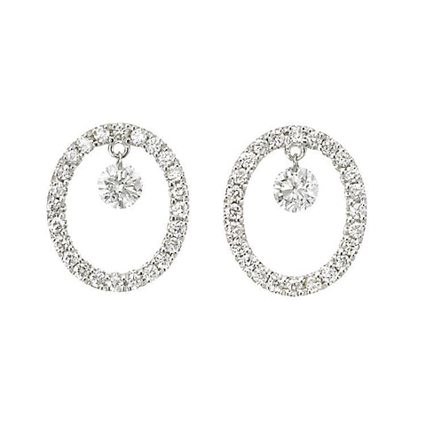 Dancing Diamond™ Collection 8-11mm Tahitian Pearl and Diamond Pendant