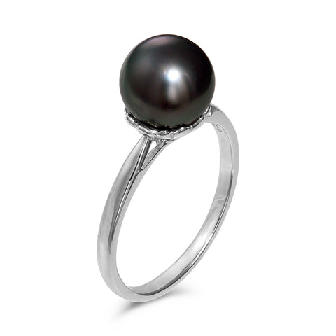 Dancing Diamond™ Collection 10-11mm Tahitian Pearl and Diamond Pendant