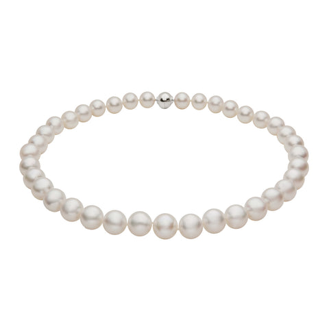 Oscar Collection 13-14mm White South Sea Pearl with Diamonds Pendant