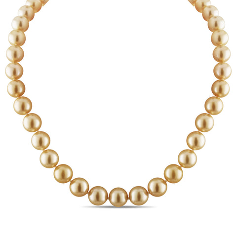 10-11mm Golden South Sea Pearl Strand