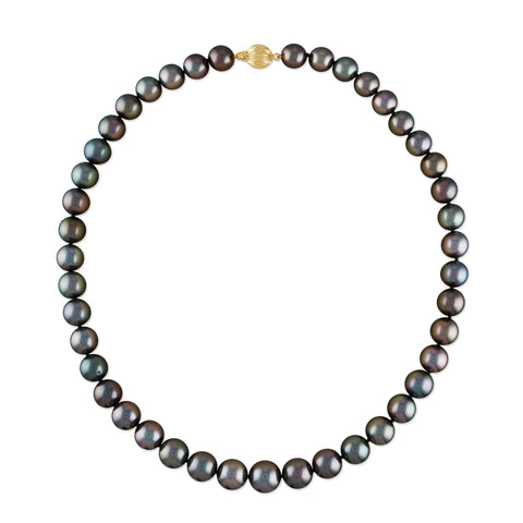 13-14mm Natural Color Tahitian Pearl And Diamond  Pendant