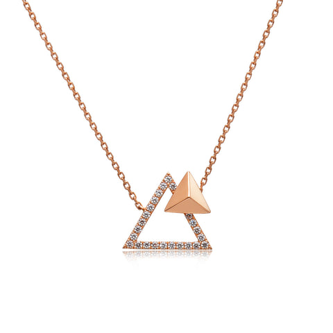 14k Gold Diamond Heartbeat Necklace