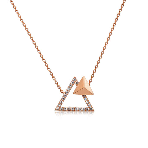 14k Gold Diamond Feather Arrow Necklace
