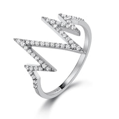 14k Gold Diamond Heartbeat Ring