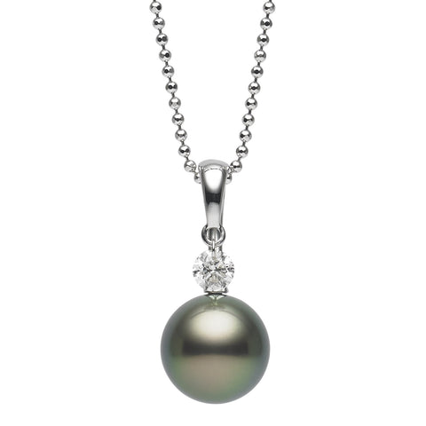 Dancing Diamond™ Collection 8-11mm Multi Color South Sea  Pearl and Diamond Pendant