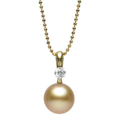 Dancing Diamond™ Collection 8-11mm Multi Color South Sea  Pearl and Diamond Pendant