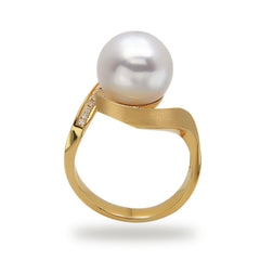 Modern 11-12mm White South Sea Pearl  Ring