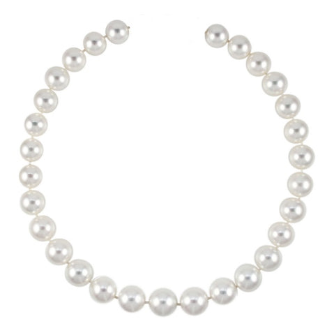 9-10mm White South Sea Cultured Pearl and Diamond Pendant